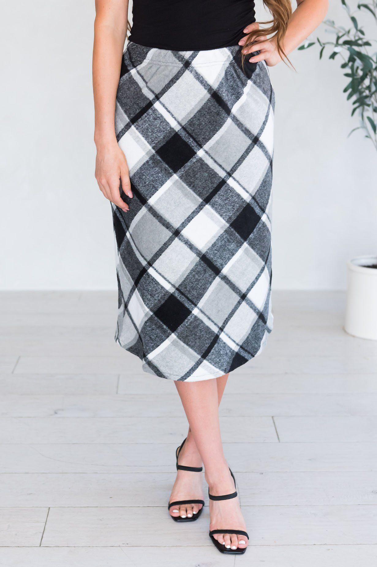 Plaid Perfection Modest Skirt