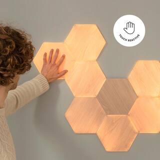 Nanoleaf Elements Wood Look Smarter Kit -7 Smart LED Panels NL52K7003HB-7PK