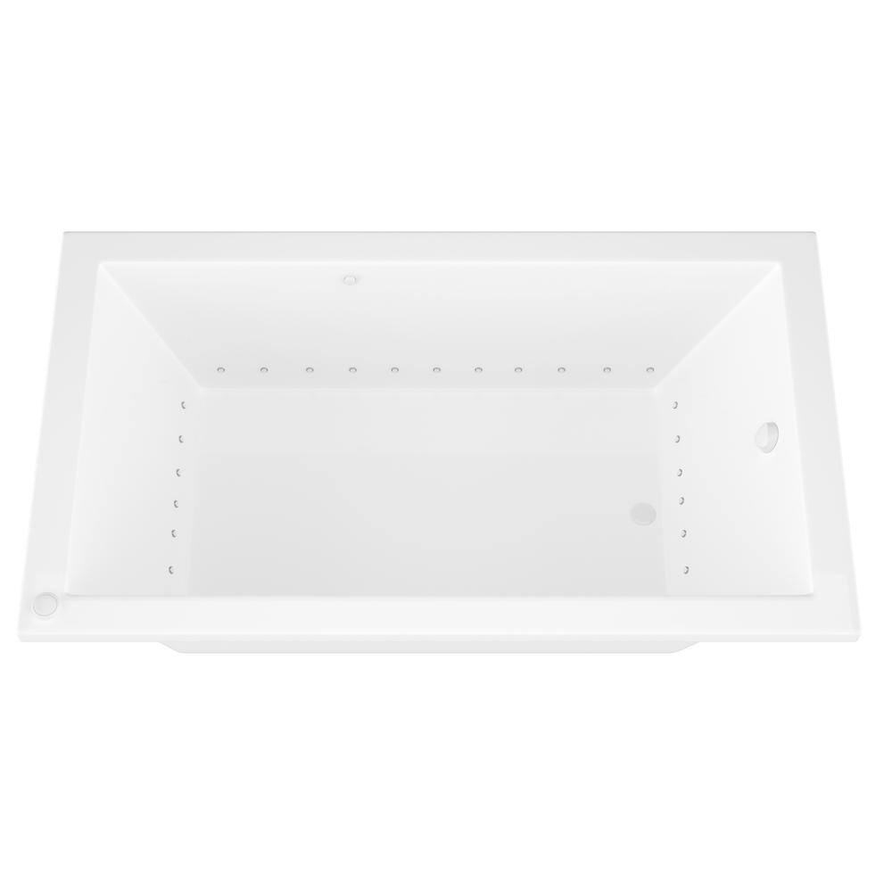 Universal Tubs Sapphire 5.5 ft. Rectangular Drop-in Air Bath Tub in White HD3666VNAR