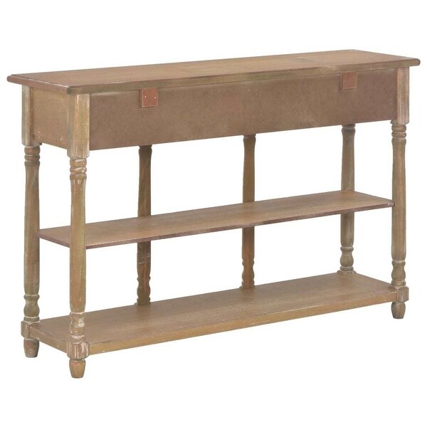 Console Table Entryway Table with Storage Shelves， Industrial Wood Hallway Sofa Table for Living Room， Couch， Kitchen Counter