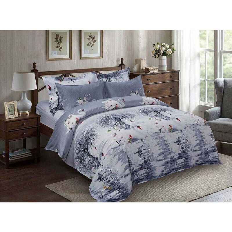 Dolce Mela Duvet Cover Set- Mute Swan