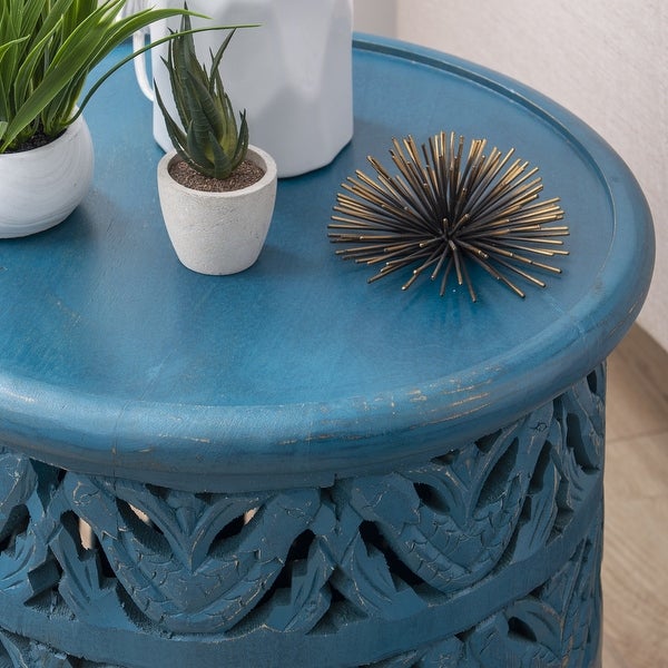 Jamey Boho Round Side End Table