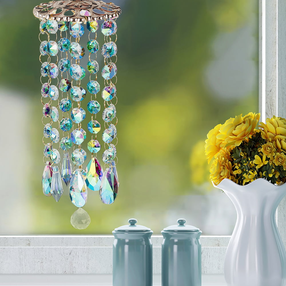 Harupink Crystal Wind Chimes Home Garden Patio Lawn Hanging Decoration