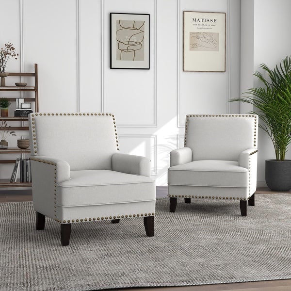 Modern Nailhead Accent Chair