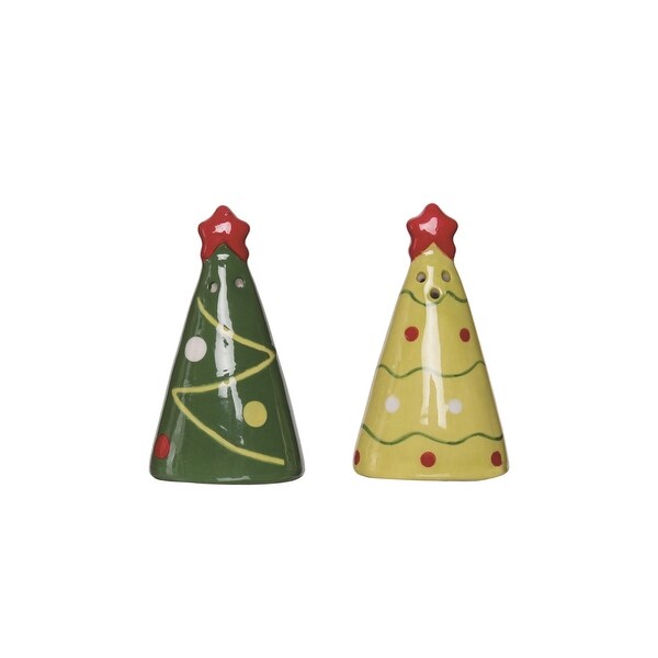 Transpac Dolomite 3 in. Multicolor Christmas Camper Salt and Pepper Shakers Set of 2