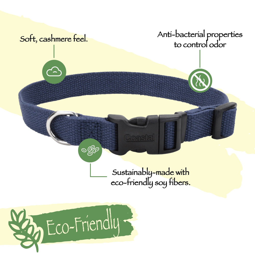 Coastal Pet Products New Earth Soy Adjustable Dog Collar in Indigo