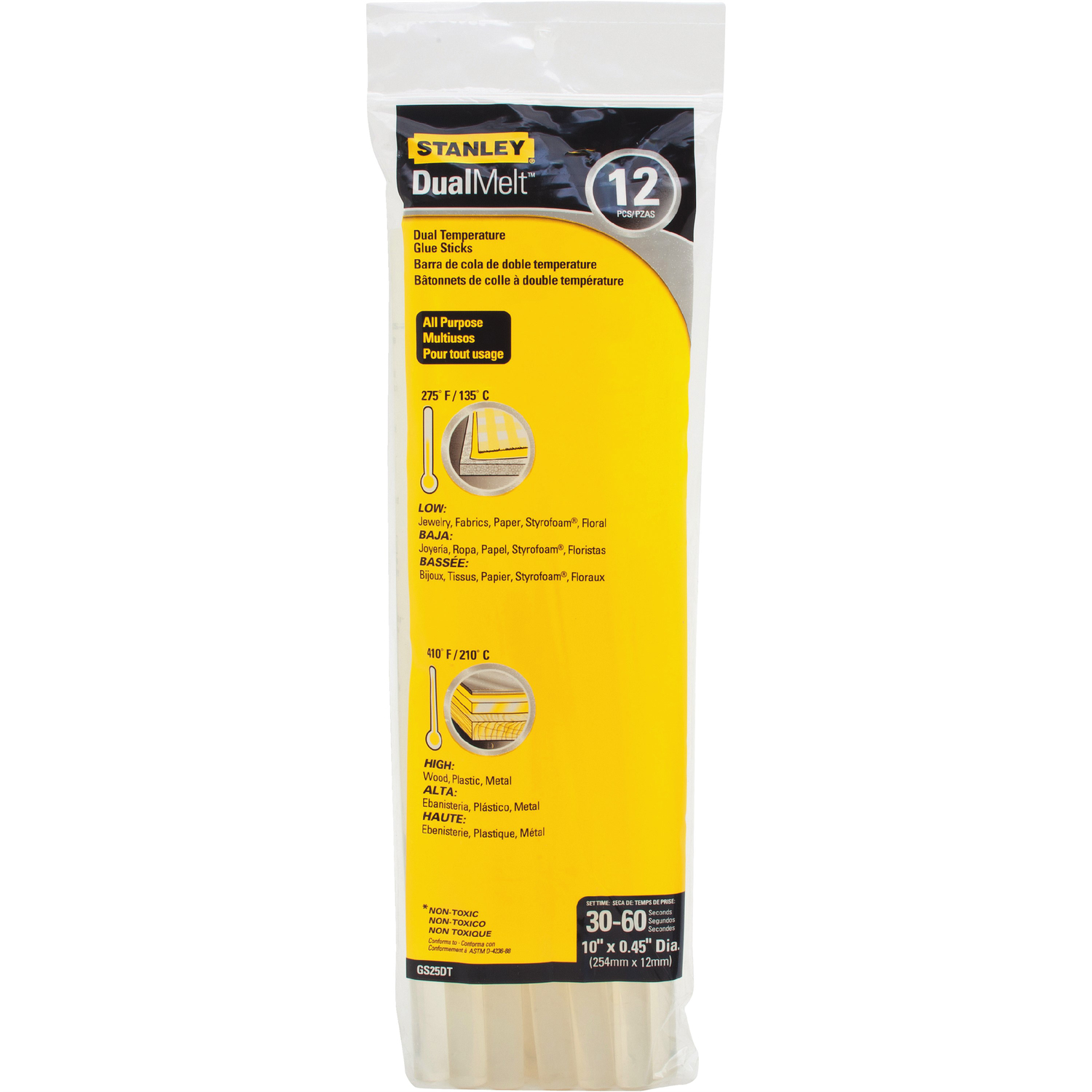 Stanley 0.5 in. D X 10 in. L Glue Sticks Clear 12 pk