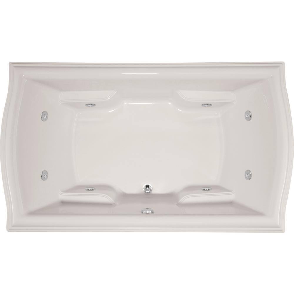 Hydro Systems Debra 72 in. x 42 in. Rectangular Drop-in Air Bath and Whirlpool Bathtub in White DEB7242ACO-WHI