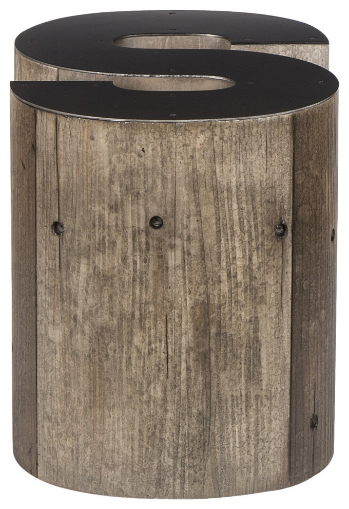 S Letter Side Table   Industrial   Side Tables And End Tables   by Peachtree Fine Furniture  Houzz