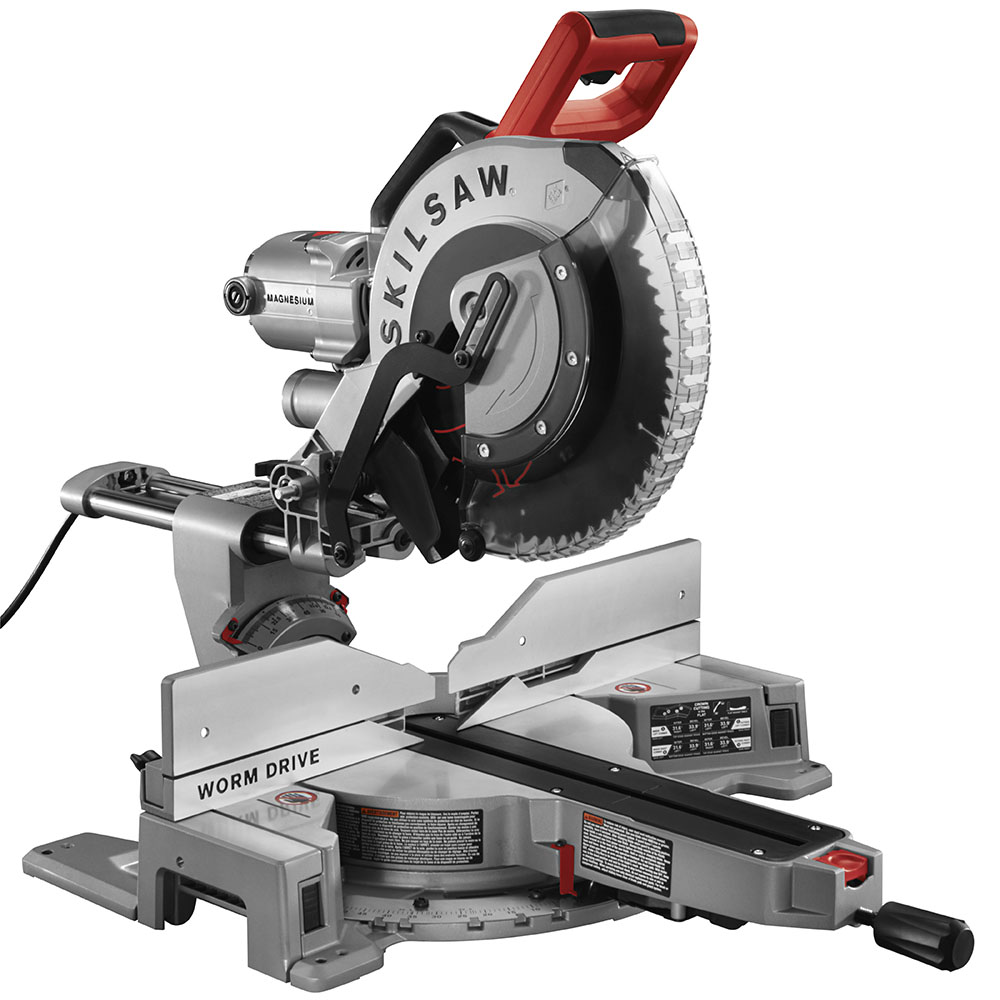 12 In. Worm Drive Dual Bevel Sliding Miter Saw ;