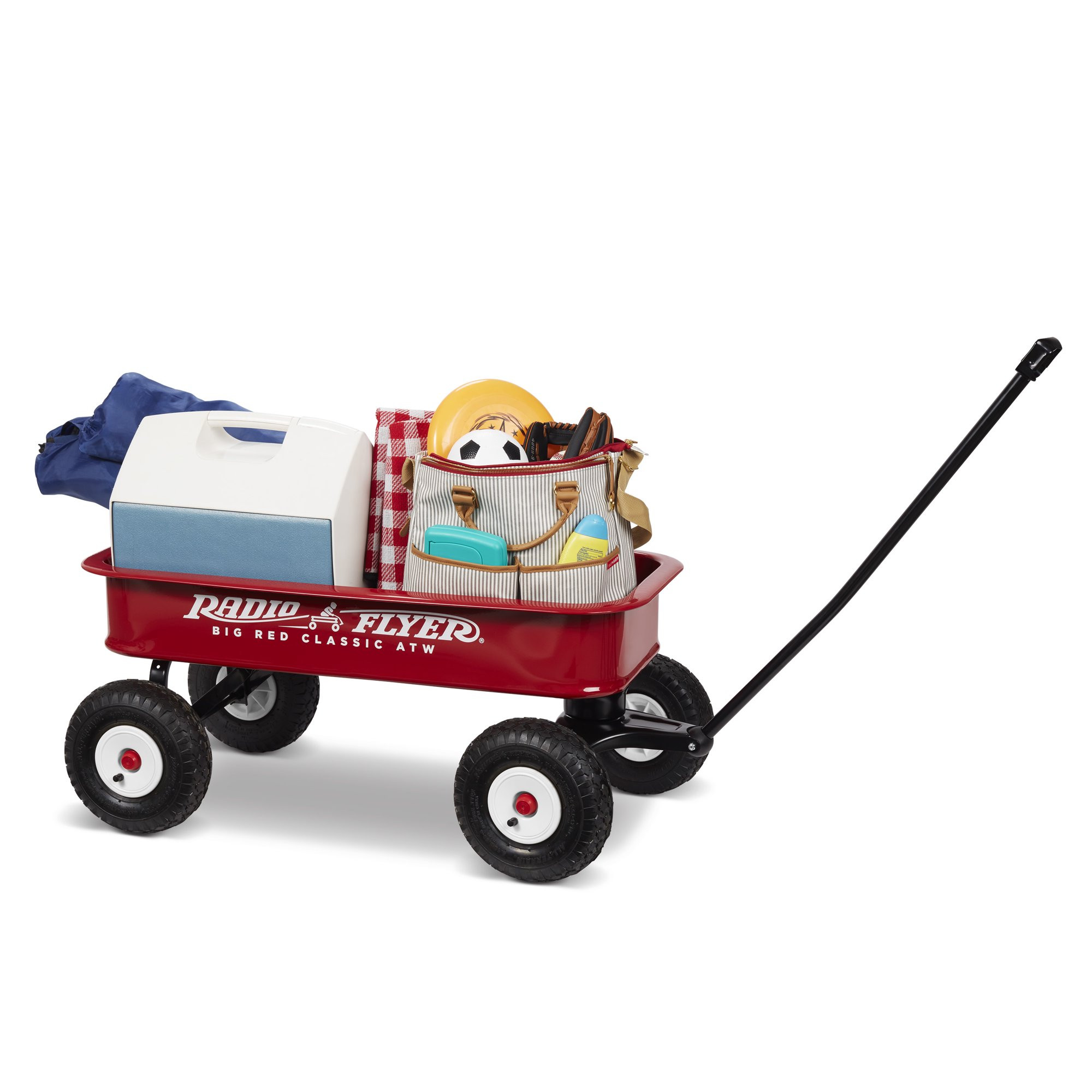 Radio Flyer Big Red Classic ATW Wagon， All-Terrain Air Tires， Red