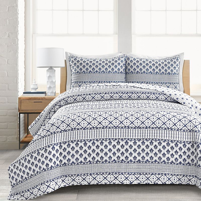 Lush Decor Monique Stripe Quilt Set