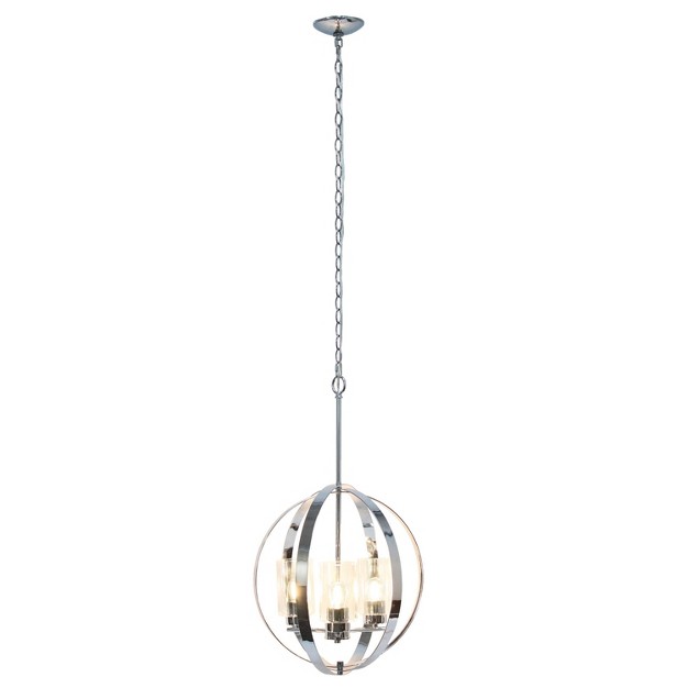 Adjustable Industrial Globe Hanging Metal clear Glass Ceiling Pendant Lalia Home