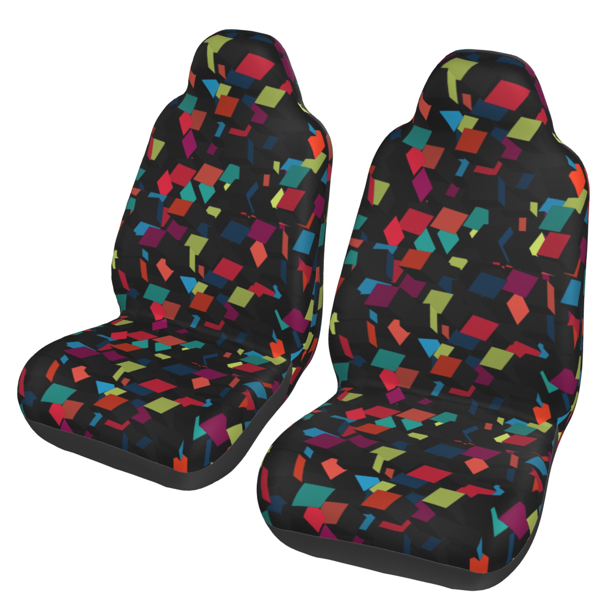 ZICANCN Car Seat Cover Abstract 3d Cube Car Front Seat Covers Protectors ， Automotive Seat Covers for Cars Trucks Suv