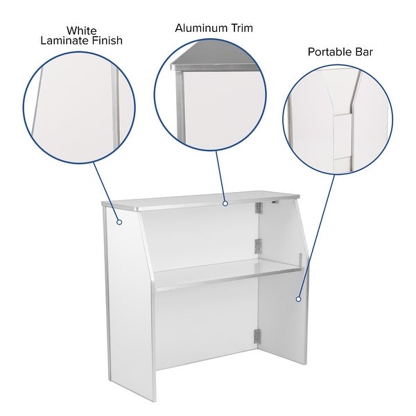 4-foot Laminate Portable Foldable Bar Table - 47.75