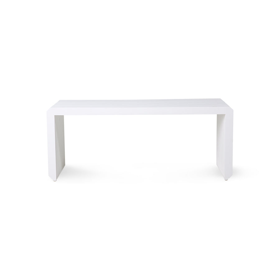 Slatted bench - white