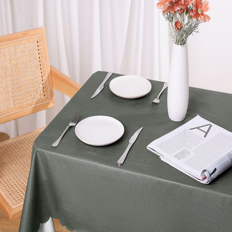 Rectangle Oil-proof Spill-proof Water Resistance Pvc Table Cover 1 Pc， 55 X 118