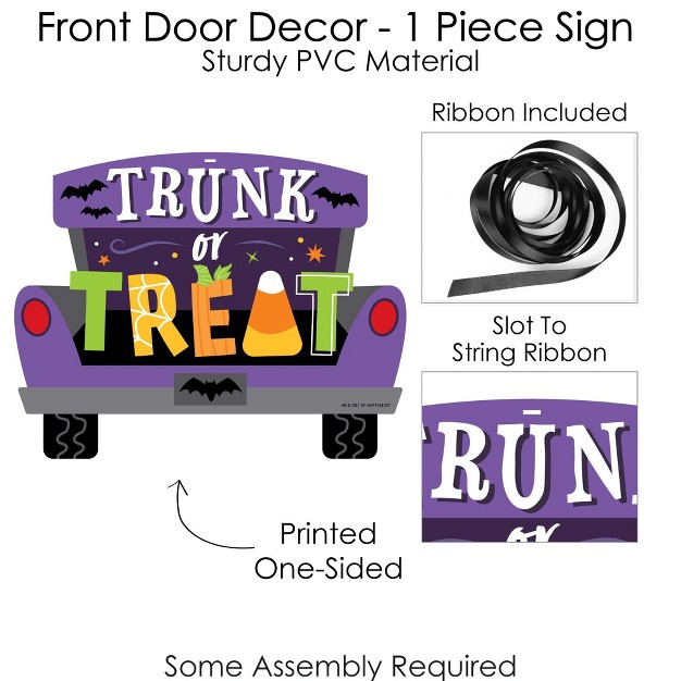 Big Dot Of Happiness Trunk Or Treat Hanging Porch Halloween Car Parade Party Outdoor Decorations Front Door Decor 1 Piece Sign