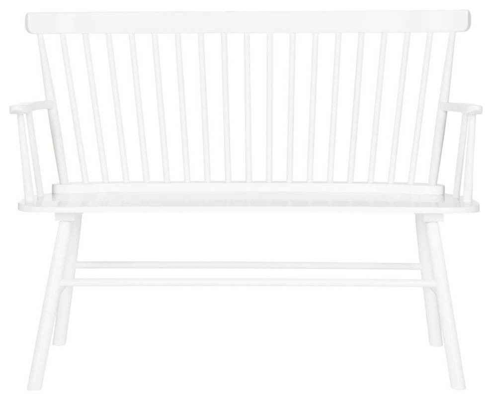 Laura Spindle Back Bench/Settee White   Midcentury   Loveseats   by V.S.D Furniture  Houzz