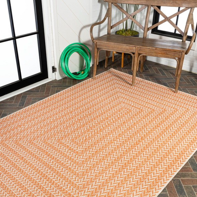 Chevron Modern Concentric Squares Indoor outdoor Area Rug Jonathan Y