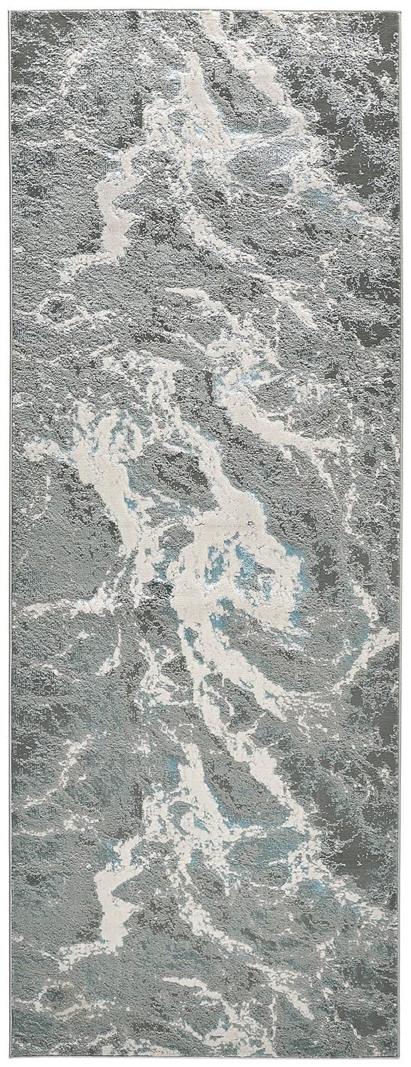 Aurelian Silver and Blue Rug by BD Fine