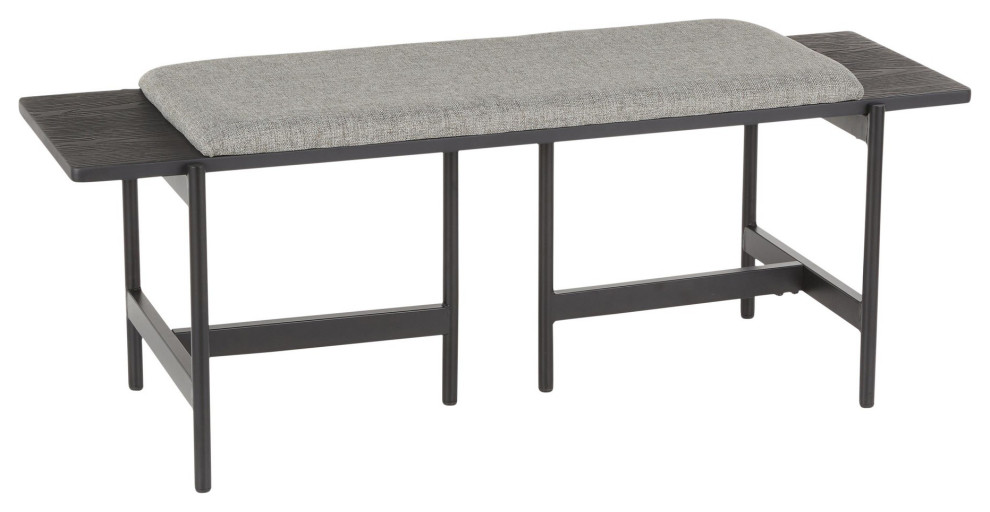 Chloe Bench   Industrial   Upholstered Benches   by LumiSource  Houzz