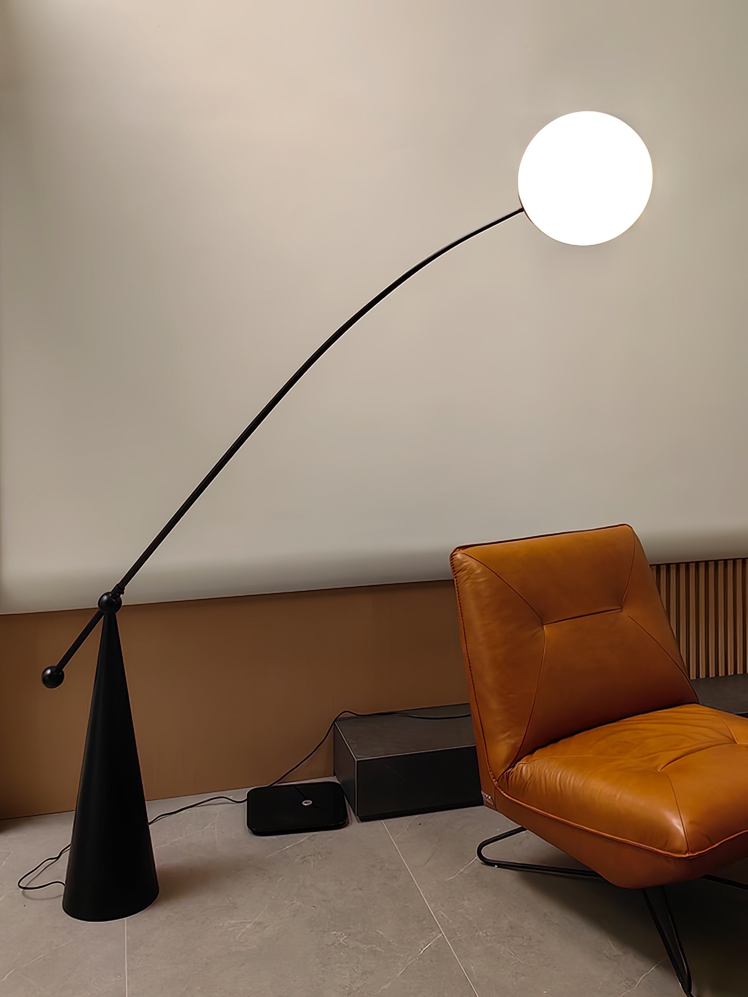 Opal Arc Floor Lamp