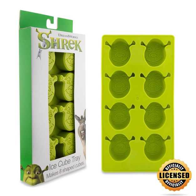 Silver Buffalo Shrek Reusable Silicone Ice Cube Tray Makes 8 Cubes