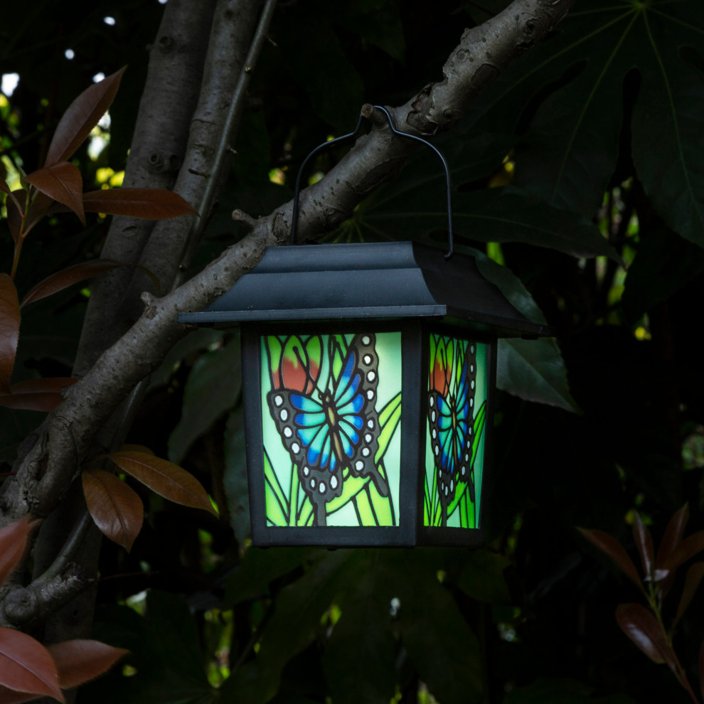 30 quotH Solar Powered LED Pathway Light Garden Stake   Contemporary   Path Lights   by Glitzhome  Houzz