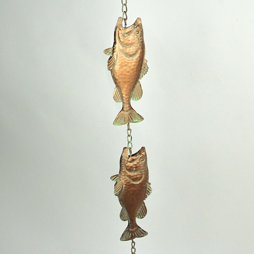 71 Inch Metal Fish Rain Chain Decorative Gutter Downspout Home Decor