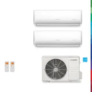 Bosch Gen 23 ENERGY STAR 2-Zone 27000 BTU 2.25-Ton Ductless Mini Split Air Conditioner with Heat Pump 230-Volt 8733960693