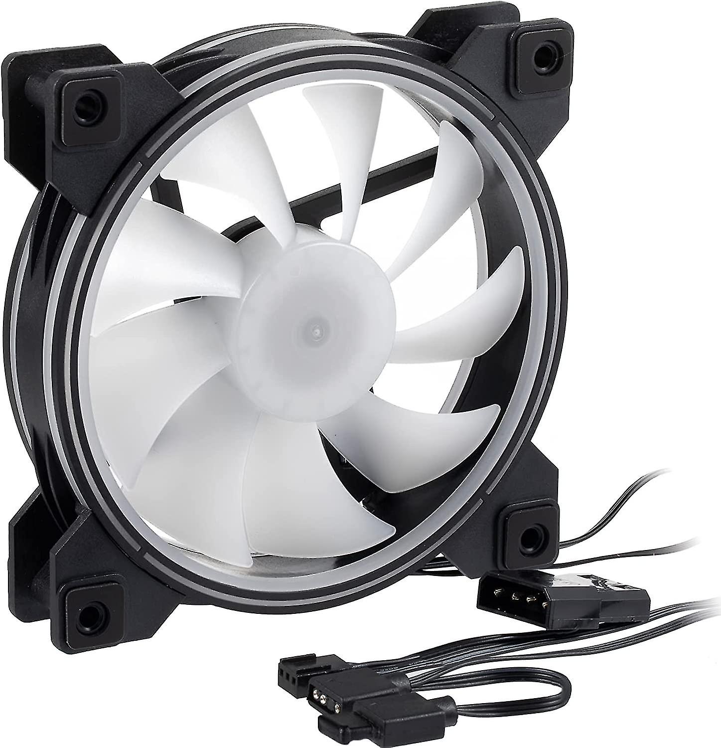 120mm Pc Fan， 120mm Rgb Led， Quiet， High Airflow， Cpu Cooler， Cooling Fan， Black