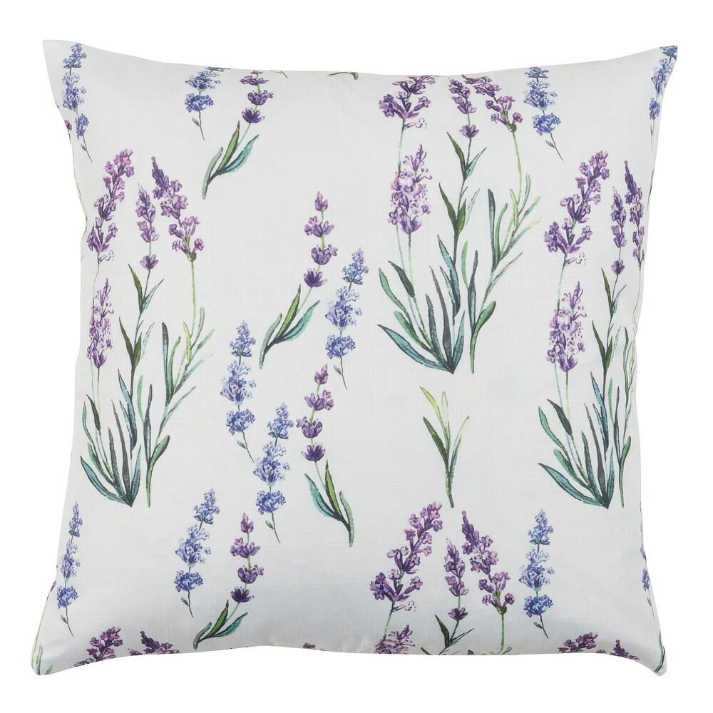 Throw Pillow With Lavender Design