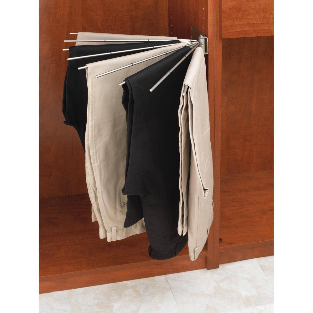 Rev-A-Shelf Nickel Steel Clothes Rack 16.13 in. W x 2.25 in. H CPRF-16SN-52