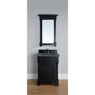 James Martin Vanities Brookfield 26 in. W x 23.5 in. D x 34.3 in. H Single Vanity in Antique Black with Charcoal Soapstone Top 147-114-V26-AQB-3CSP