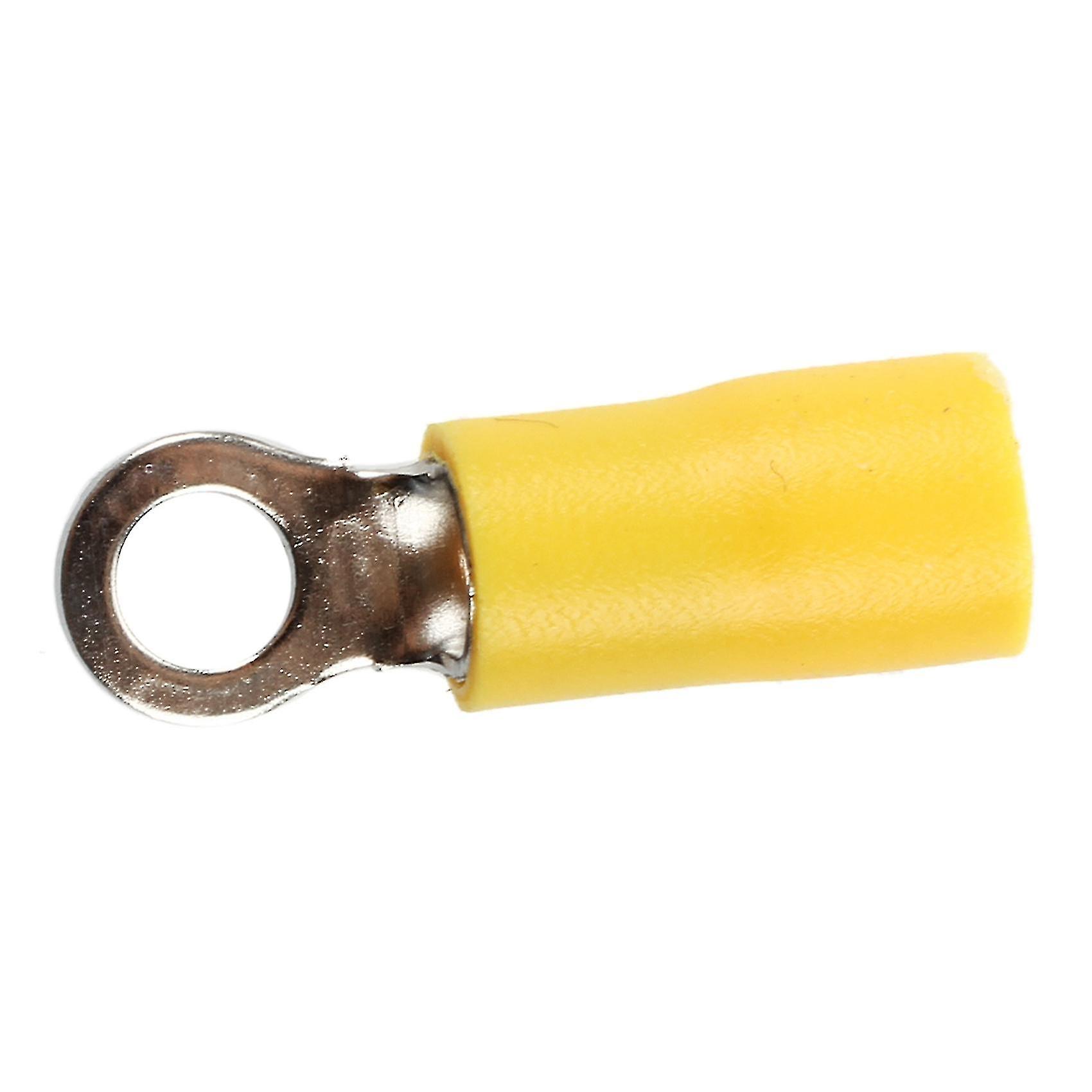 50 Pieces Awg 12-10 Pre-insulated Ring Terminals Rv5.5-4s Yellow