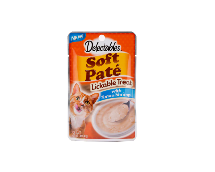 Hartz Delectables Cat Soft Pate， Tuna  Shrimp， 1.4 oz. Pouch