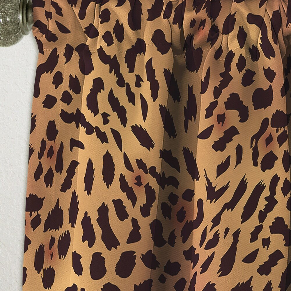 Designart 'Leopard Fur Safari III' Mid Century Modern Blackout Curtain Single Panel