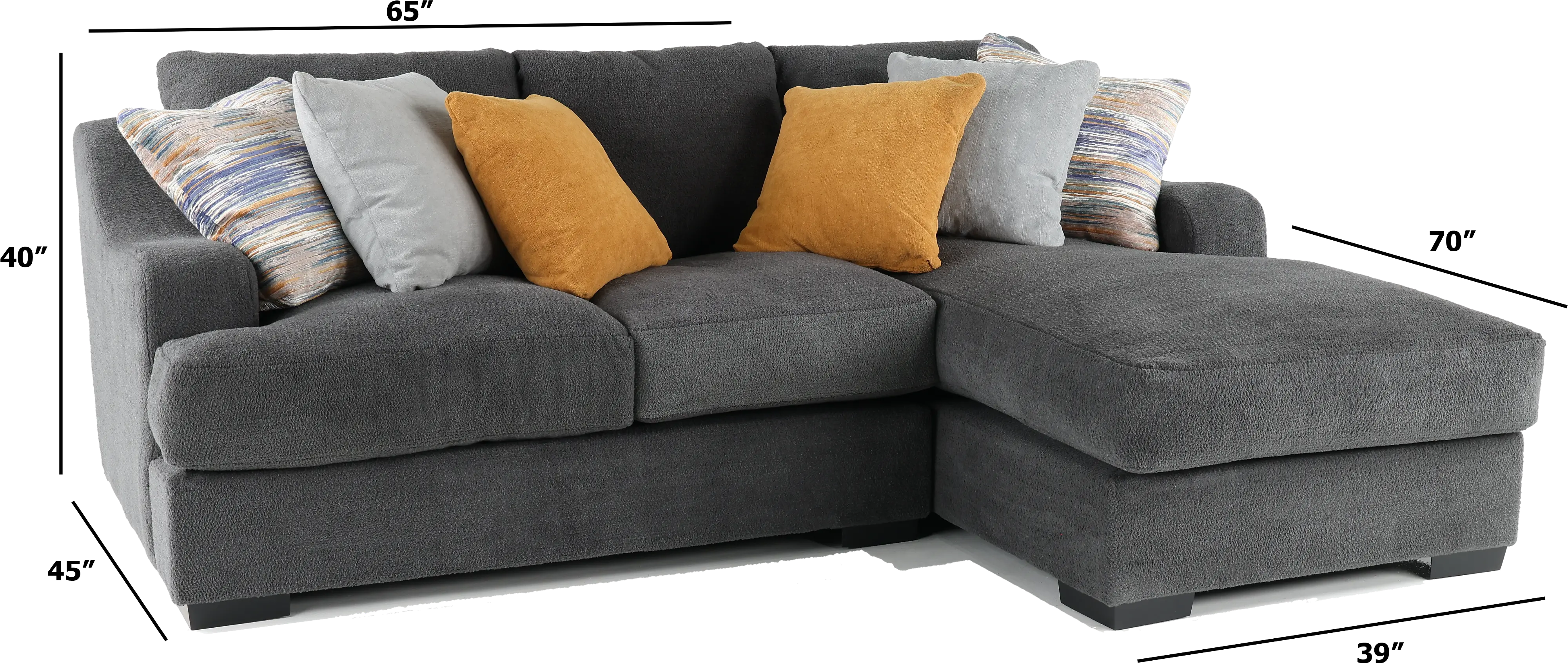 Challenger Gray 2 Piece Sectional