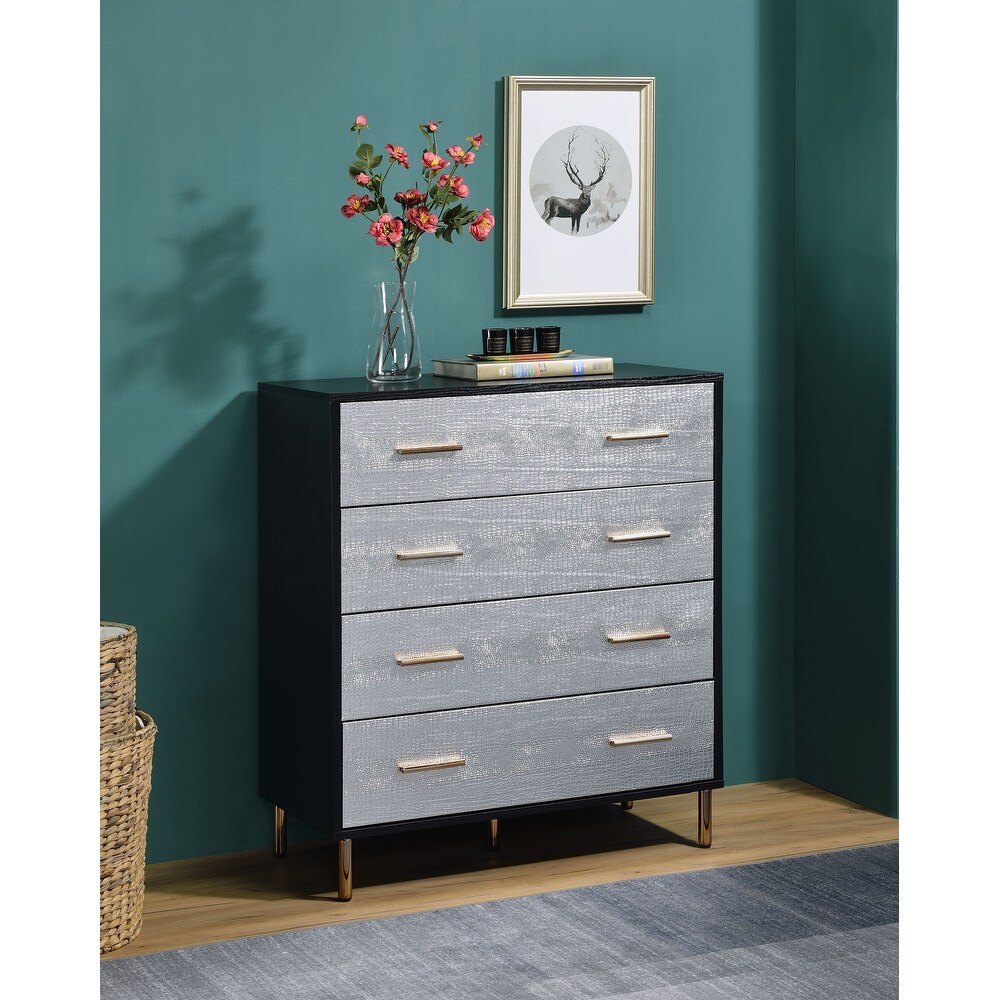 Casey 4 drawer Chest with Gold Legs