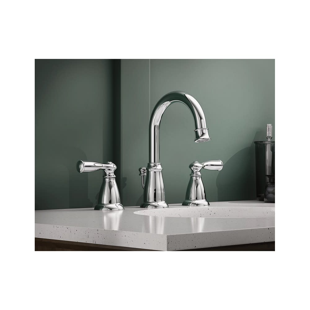 Moen Banbury Bathroom Lavatory Faucet Chrome Widespread High Arc