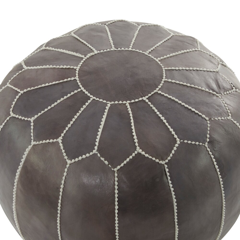 Leather Bohemian Pouf