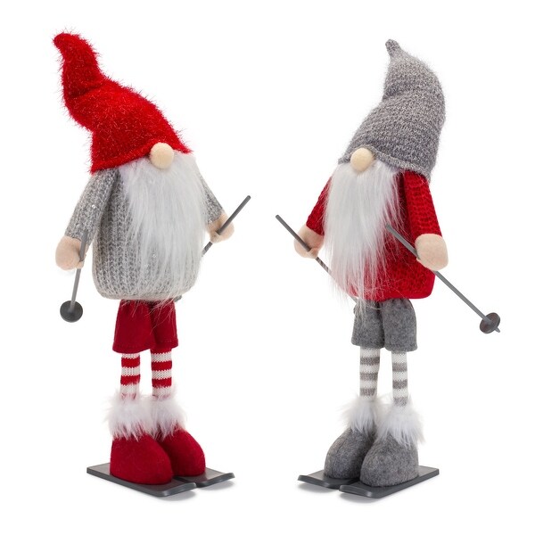 Set of 6 Gnome with Skier Christmas Figures 14.25