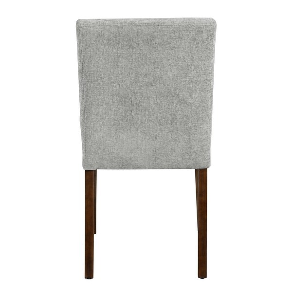 Modern Simple Set of 2 Modern Comfortable Upholstered Foam Fabric Dining Chairs with Solid Rubber Wooden Legs for Dining Room