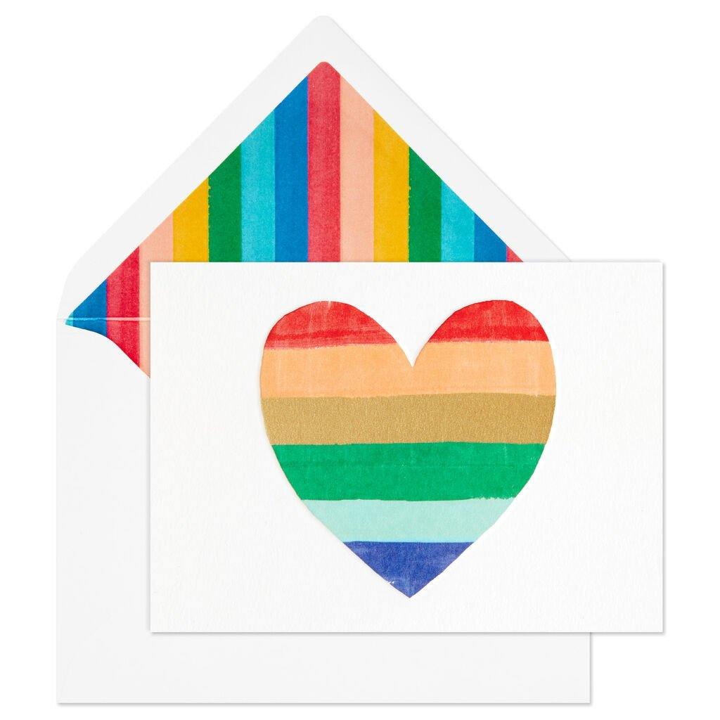 Hallmark  Rainbow Heart Blank Note Cards, Box of 10