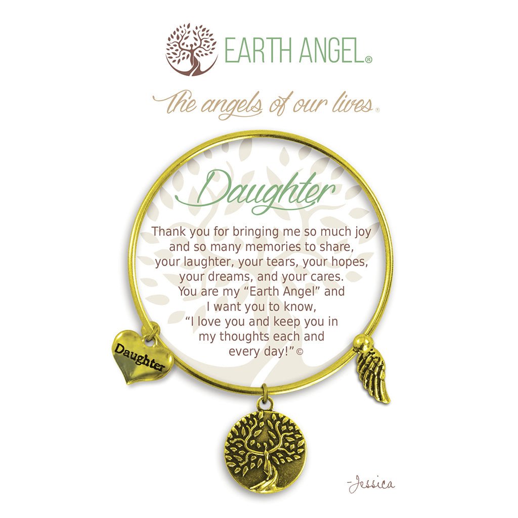 Earth Angel  Daughter Bracelet in Brass