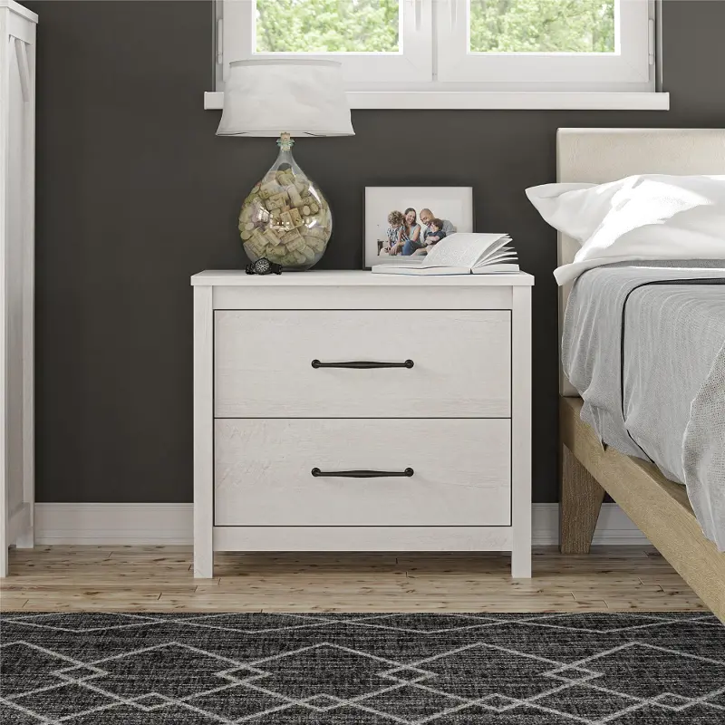 Augusta Ivory Oak 2 Drawer Nightstand