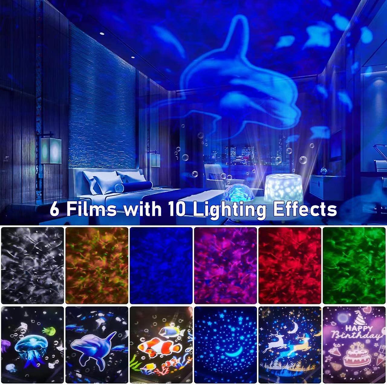 Baicccf Ocean Night Light Projector， Kids Galaxy Projector For Bedroom， Nebula Star Projector With Usb Cable， 360 Degree Rotation Kid Night Light Lamp