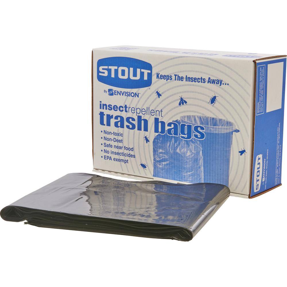 Stout 55 Gal. Insect Repellent Trash Bags (65 Per Box) STOP3752K20