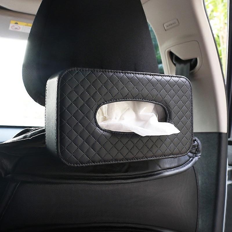 Universal Car Tissue Box Hangable Case With A Pack Of Tissues Pu Leather Car Tissue Bag Home Napkin Papers Dispenser Toilet Paper Holder Table Decorat